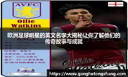 欧洲足球明星的英文名字大揭秘让你了解他们的传奇故事与成就